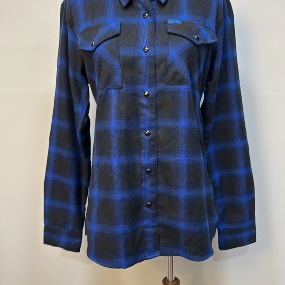 Dixxon flannel company snap button shirt women’s sz M - Picture 5 of 15